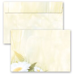 25 patterned envelopes DAISIES in C6 format (windowless)