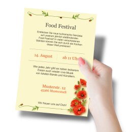Briefpapier MOHNBLUMEN - DIN A5 Format 100 Blatt