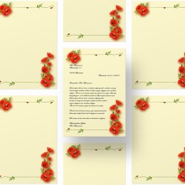 Motif Letter Paper! POPPY 100 sheets DIN A5
