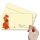 50 patterned envelopes POPPY in standard DIN long format (windowless)