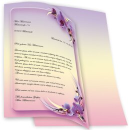 Motif Letter Paper! ORCHID BLOSSOMS 50 sheets DIN A4