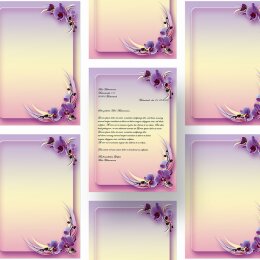 Briefpapier ORCHIDEENBLÜTEN - DIN A4 Format 100 Blatt