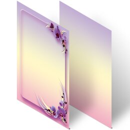 Papier à motif FLEURS DORCHIDÉES 100 feuilles DIN A4