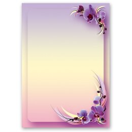 Motif Letter Paper! ORCHID BLOSSOMS 100 sheets DIN A5