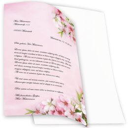 Motif Letter Paper! PEACH BLOSSOMS 50 sheets DIN A4