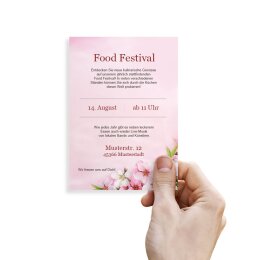 Papier à motif FLEURS DE PÊCHERS 100 feuilles DIN A6