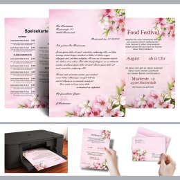 Motif Letter Paper! PEACH BLOSSOMS 100 sheets DIN A6