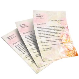 Stationery-Motif ROSE BLOSSOMS | Flowers & Petals | High quality Stationery DIN A5 - 50 Sheets | 90 g/m² | Printed on one side | Order online! | Paper-Media