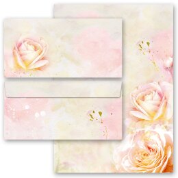 Motif Letter Paper-Sets ROSE BLOSSOMS Flowers &...
