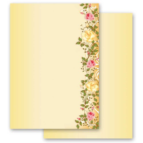 Motif Letter Paper! ROSES TENDRILS 100 sheets DIN A4