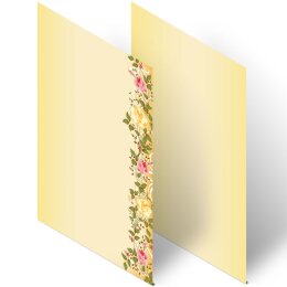 Motif Letter Paper! ROSES TENDRILS 100 sheets DIN A4
