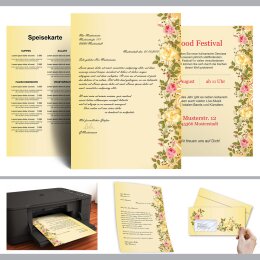 Briefumschläge ROSENRANKEN - 10 Stück C6 (ohne Fenster)