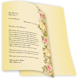 Motiv-Briefpapier-Sets ROSENRANKEN