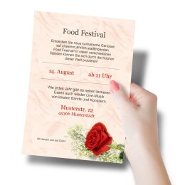 Motif Letter Paper! RED ROSE 100 sheets DIN A5