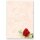 Motif Letter Paper! RED ROSE 100 sheets DIN A5 Flowers & Petals, Love & Wedding, Rose motif, Paper-Media