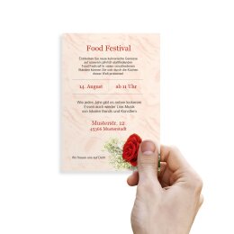 Briefpapier ROTE ROSE - DIN A6 Format 100 Blatt
