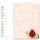 ROSE ROUGE Briefpapier Motif rose CLASSIC 100 feuilles de papeterie, DIN A6 (105x148 mm), A6C-672-100