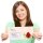 10 patterned envelopes RED ROSE in standard DIN long format (with windows)