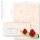 40-pc. Complete Motif Letter Paper-Set RED ROSE
