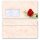 RED ROSE Briefpapier Sets Rose motif CLASSIC 100-pc. Complete set, DIN A4 & DIN LONG Set., SMC-8133-100