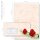 100-pc. Complete Motif Letter Paper-Set RED ROSE
