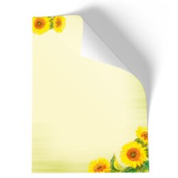 Stationery-Motif SUNFLOWERS | Flowers & Petals | High quality Stationery DIN A4 - 20 Sheets | 90 g/m² | Printed on one side | Order online! | Paper-Media