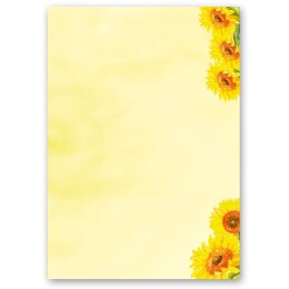 Briefpapier SUNFLOWERS - DIN A5 Format 50 Blatt Blumen &...