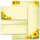 20-pc. Complete Motif Letter Paper-Set SUNFLOWERS Flowers & Petals, Summer motif, Paper-Media