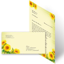 Briefpapier Set SUNFLOWERS - 200-tlg. DL (ohne Fenster)