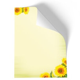 Stationery-Motif SUNFLOWERS | Flowers & Petals | High quality Stationery DIN A6 - 100 Sheets | 90 g/m² | Printed on one side | Order online! | Paper-Media