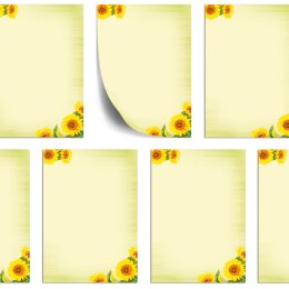 Motif Letter Paper! SUNFLOWERS 100 sheets DIN A6