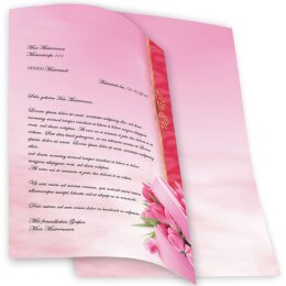 Motif Letter Paper! TULIPS-BOX 20 sheets DIN A4