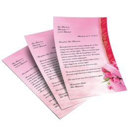 Briefpapier TULPEN-BOX - DIN A5 Format 100 Blatt