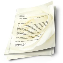 Motif Letter Paper! WHITE ROSE 100 sheets DIN A4