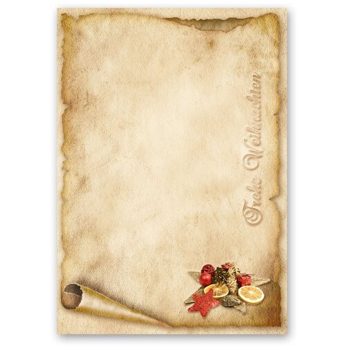 Motiv-Briefpapier ALTES WEIHNACHTSPAPIER DIN A5 Format 50 Blatt Briefpapier