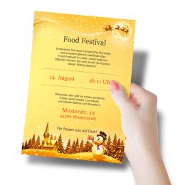 Papel de carta Navidad DESEOS FESTIVOS - 50 Hojas formato DIN A5 - Paper-Media