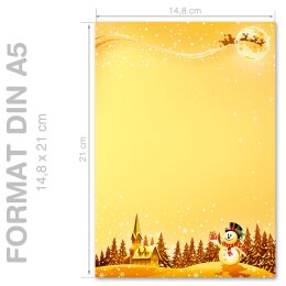 FESTIVE WISHES Briefpapier Christmas motif CLASSIC 250 sheets, DIN A5 (148x210 mm), A5C-110-250