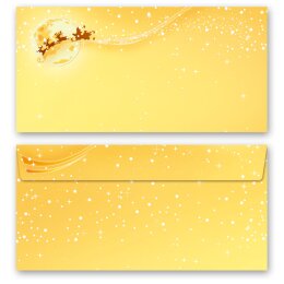 10 sobres estampados DESEOS FESTIVOS - Formato: DIN LANG (sin ventana) Navidad, Motivo navideño, Paper-Media