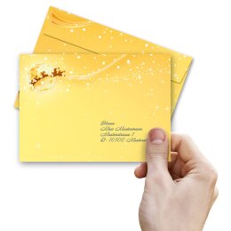 FESTLICHE WÜNSCHE Briefumschläge Weihnachtsmotiv CLASSIC 10 Briefumschläge, DIN C6 (162x114 mm), C6-8320-10