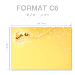 Motif envelopes Christmas, FESTIVE WISHES 10 envelopes - DIN C6 (162x114 mm) | Self-adhesive | Order online! | Paper-Media