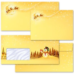 10 patterned envelopes FESTIVE WISHES in C6 format (windowless)