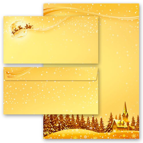 200-pc. Complete Motif Letter Paper-Set FESTIVE WISHES Christmas, Christmas paper, Paper-Media