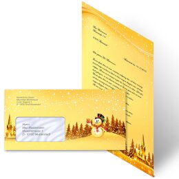 100-pc. Complete Motif Letter Paper-Set FESTIVE WISHES