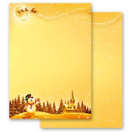 20 fogli di carta da lettera decorati AUGURI FESTIVI DIN A4 Natale, Motivo di Natale, Paper-Media