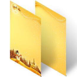 Briefpapier - Motiv FESTLICHE WÜNSCHE | Weihnachten | Hochwertiges DIN A4 Briefpapier - 50 Blatt | 90 g/m² | beidseitig bedruckt | Online bestellen!