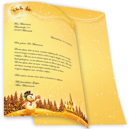 DESEOS FESTIVOS Briefpapier Papel de Navidad ELEGANT 50 hojas de papelería, DIN A4 (210x297 mm), A4E-4023-50