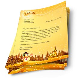 100 fogli di carta da lettera decorati AUGURI FESTIVI DIN A4