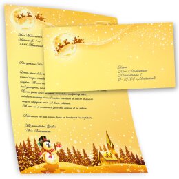 Motiv-Briefpapier Set FESTLICHE WÜNSCHE - 40-tlg. DL (ohne Fenster)