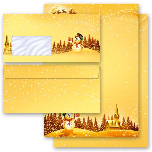 100-pc. Complete Motif Letter Paper-Set FESTIVE WISHES Christmas, Christmas motif, Paper-Media