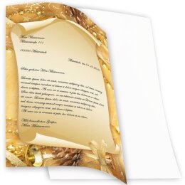 20 fogli di carta da lettera decorati Natale BUON NATALE DIN A4 - Paper-Media
